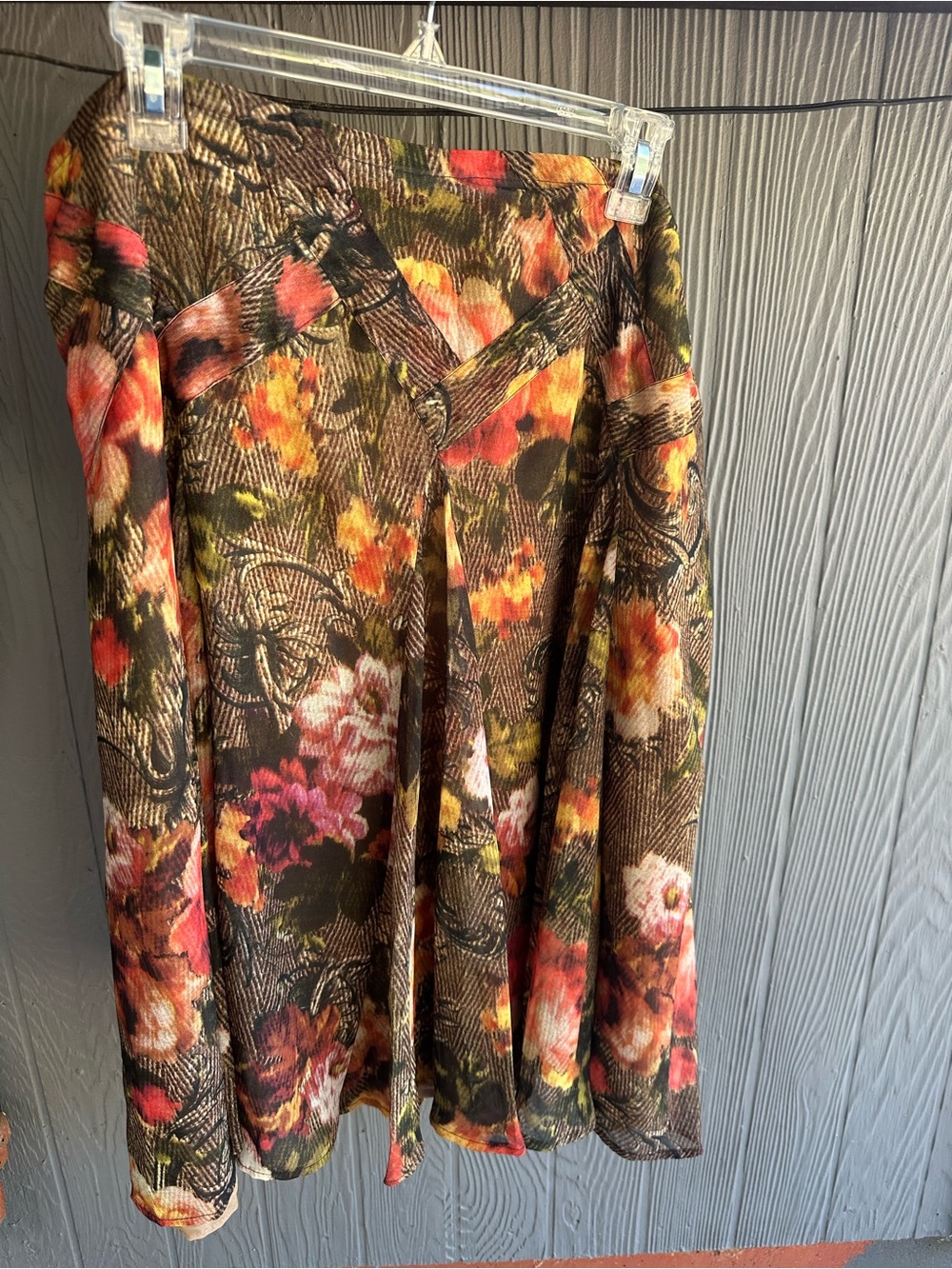 New Cold Water Creek Floral Fall colors skirt Women's PXL